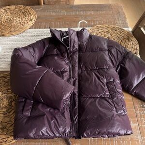 Fabletics Dark Purple Puffer Jacket